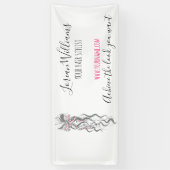 かわいいパステルブライド波型ヘアスタイルヘアサロンフローラ 横断幕 (縦)