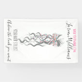 かわいいパステルブライド波型ヘアスタイルヘアサロンフローラ 横断幕 (横)