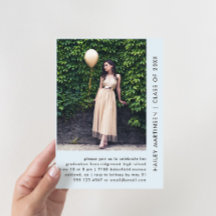 かわいいパステルブルーの2枚写真 卒業パーティー