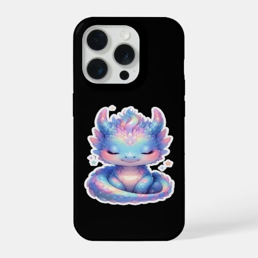 かわいいパステルベイビードラゴン iPhoneケース (裏面)