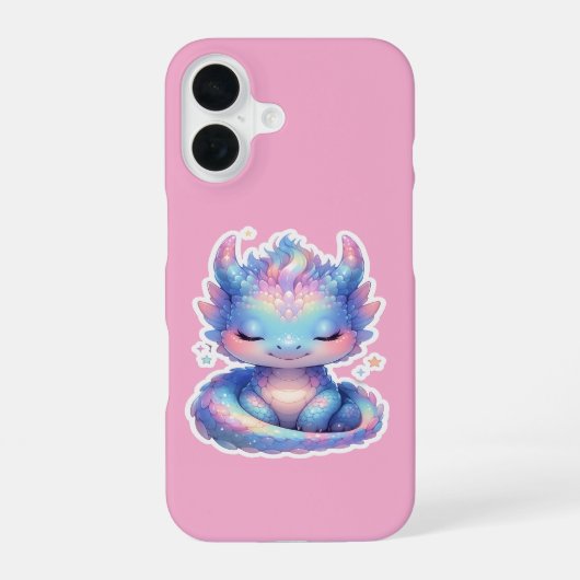 かわいいパステルベイビードラゴン iPhone 16ケース (裏面)