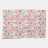 かわいいパステルベジタブルフルーツハーベストフェアリー キッチンタオル (横)