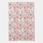 かわいいパステルベジタブルフルーツハーベストフェアリー キッチンタオル (縦)