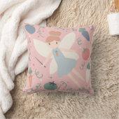 かわいいパステルベジタブルフルーツハーベストフェアリー クッション (ブランケット)