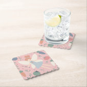 かわいいパステルベジタブルフルーツハーベストフェアリー ペーパーコースター (インサイチュ)