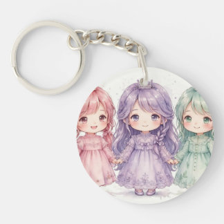 かわいいパステルベストフレンド アクリルキーホルダー キーホルダー