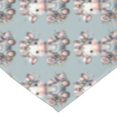 かわいいパステルベビーカウインオーバーオール花 テーブルクロス (アングル)