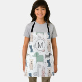 かわいいパステルベビー動物のパターン エプロン (インサイチュ)