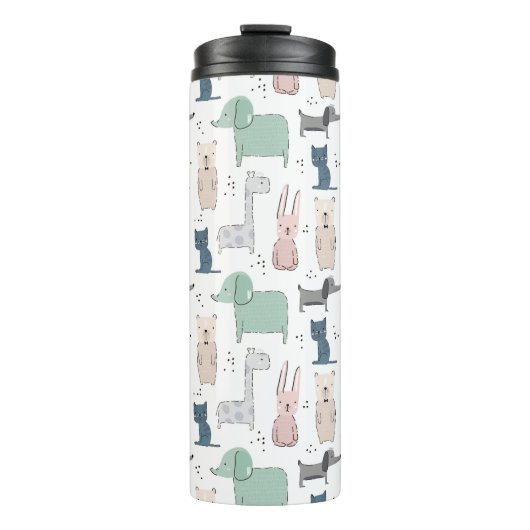 かわいいパステルベビー動物のパターン タンブラー (正面)