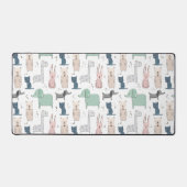 かわいいパステルベビー動物のパターン デスクマット (正面)