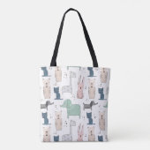 かわいいパステルベビー動物のパターン トートバッグ (裏面)