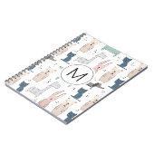 かわいいパステルベビー動物のパターン ノートブック (左側)