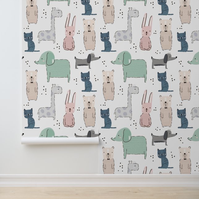 かわいいパステルベビー動物のパターン 壁紙 (アプリケーション)