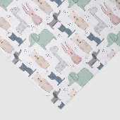 かわいいパステルベビー動物のパターン 薄葉紙 (詳細)