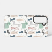 かわいいパステルベビー動物のパターン SAMSUNG GALAXYケース (裏面横)
