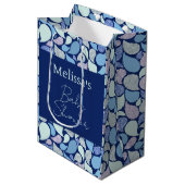 かわいいパステルマーメイドティアドロップガーリー海パターン ミディアムペーパーバッグ (正面アングル)