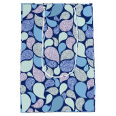 かわいいパステルマーメイドティアドロップガーリー海パターン ミディアムペーパーバッグ (裏面)