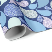 かわいいパステルマーメイドティアドロップガーリー海パターン ラッピングペーパー (ロールコーナー)