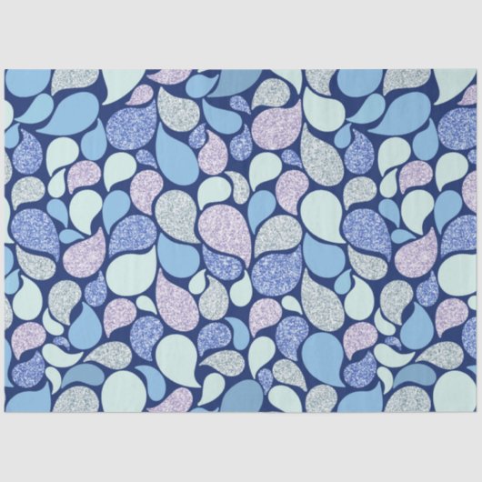 かわいいパステルマーメイドティアドロップガーリー海パターン 薄葉紙 (正面)