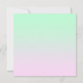 かわいいパステルレインボーグラディエントフラワーベビーシャワーギ カード (裏面)