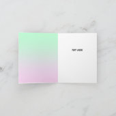 かわいいパステルレインボーグラディエントフラワーベビーシャワーギ 招待状 (内部)