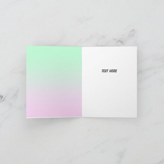 かわいいパステルレインボーグラディエントフラワーベビーシャワーギ 招待状 (内部)