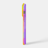 かわいいパステルレインボーストライプ iPhoneケース (左側面)