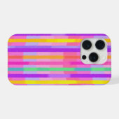 かわいいパステルレインボーストライプ iPhoneケース (裏面横)