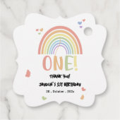 かわいいパステルレインボー1st誕生日 フェイバータグ (裏面)
