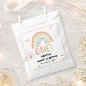 かわいいパステルレインボー1st誕生日 フェイバーバッグ (クリップ留めされた状態)