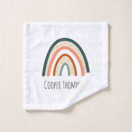 かわいいパステルレインボー ウォッシュタオル