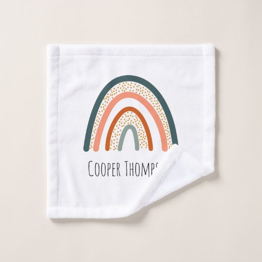 かわいいパステルレインボー ウォッシュタオル (ウォッシュタオル)