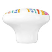 かわいいパステルレインボー セラミックノブ (側面)