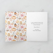 かわいいパステル不気味カップケーキハッピーハローウィン写真 シーズンカード (内部)