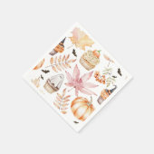 かわいいパステル不気味カップケーキパターンハロウィーン スタンダードカクテルナプキン (角)