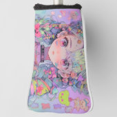 かわいいパステル原宿アニメガール編み ゴルフヘッドカバー (回転90)