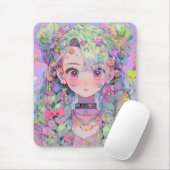かわいいパステル原宿アニメガール編み マウスパッド (マウス)