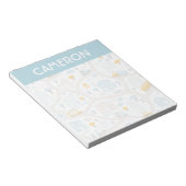 かわいいパステル周辺地図パターン ノートパッド (アングル)