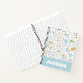 かわいいパステル周辺地図パターン ノートブック (内部)