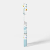 かわいいパステル周辺地図パターン iPhoneケース (左側面)