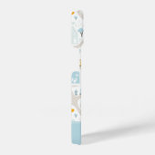 かわいいパステル周辺地図パターン iPhoneケース (右側面)