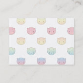 かわいいパステル子猫顔柄 名刺 (裏面)