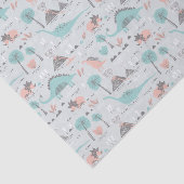 かわいいパステル恐竜のパターン 薄葉紙 (詳細)
