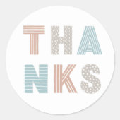 かわいいパステル感謝してい。子供の誕生日 ラウンドシール (正面)