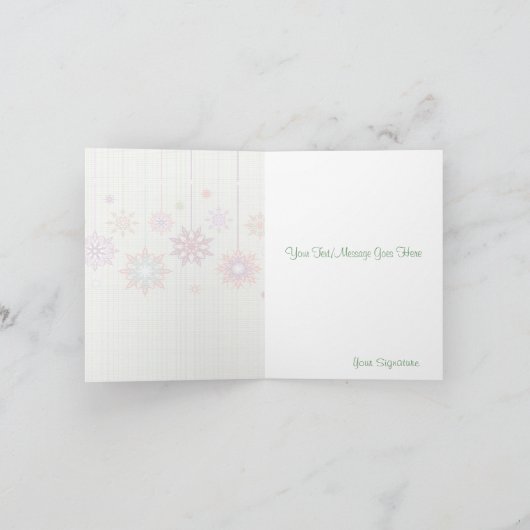 かわいいパステル抽象芸術スター – メリークリスマス シーズンカード (内部)