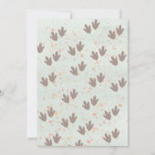 かわいいパステル水彩恐竜ありがとう サンキューカード (裏面)