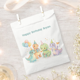 かわいいパステル水彩恐竜の誕生日 フェイバーバッグ