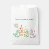 かわいいパステル水彩恐竜の誕生日 フェイバーバッグ (正面)