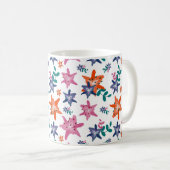 かわいいパステル水彩花 コーヒーマグカップ (正面右)