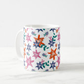 かわいいパステル水彩花 コーヒーマグカップ (正面左)